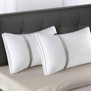 Hotel Quality King Size Pillows, 2 Pack, Down Alternative with Soft Fiber Fill for Back and Side Sleepers - 1 of 4