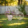 Vintage Bicycle Plant Stand ¨C Metal Planter Basket Handcrafted Rustic Farmhouse Decor for Indoor Outdoor Use - 2 of 4