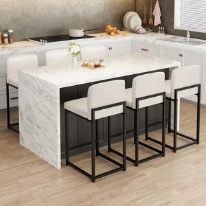 Bar Stools Set of 2/4/6,Modern Barstools with Backs,Counter Height Bar Stool Chairs for Kitchen Island - 1 of 4