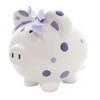 Child To Cherish 7.75 In Purple Multi Dot Bank Piggy Money Saving Decorative Banks - 2 of 4