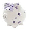 Child To Cherish 7.75 In Purple Multi Dot Bank Piggy Money Saving Decorative Banks - image 4 of 4