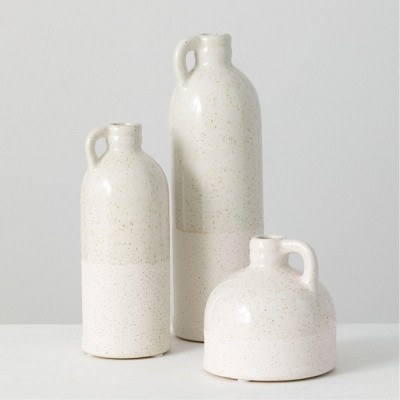 Sullivans Set of 3 Bottle Vases 10"H  7.5"H & 4"H
