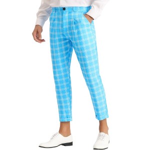 INSPIRE CHIC Men's Stretch Pleated Front Formal Dress Pants - 1 of 4
