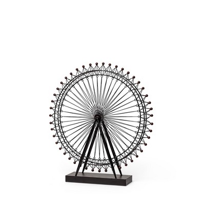 HomeRoots 27" Black Metal Tabletop Sculpture