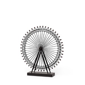 HomeRoots 27" Black Metal Tabletop Sculpture - 1 of 4