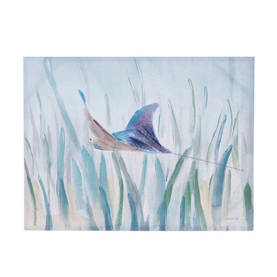 Beachcombers Eagle Ray Wall Art 23.62 x 31.5 x 1.18 Inches.