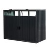 Outdoor Garbage Bin Storage Shed,Galvanized Steel Storage Shed with Lockable Doors,Perfect for Patio Storage of Trash Cans and Tools - 3 of 4