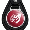 University of West Alabama Primary Logo Black Leather Keychain - 3 of 4