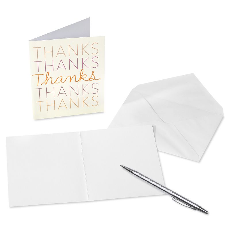 10ct All Occasion Thank you Note Cards &#39;Thanks&#39;, 3 of 5