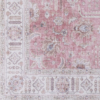 Loeswijk Pale Pink Wool Traditional 5' x 7'6" Area Rug
