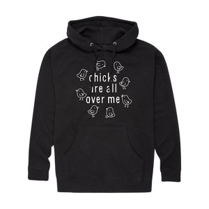 Men's - Instant Message - Chicks Are All Over Me Graphic Fleece Pullover Hoodie - 1 of 4