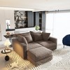 102.4'' Plush Corduroy L-Shaped Sectional Sofas with Movable Ottoman, Deep Seat and Convertible Lounge Chair - 2 of 4