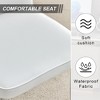 LOVMOR 2-piece set of white PU seats with silver metal legs - 3 of 4