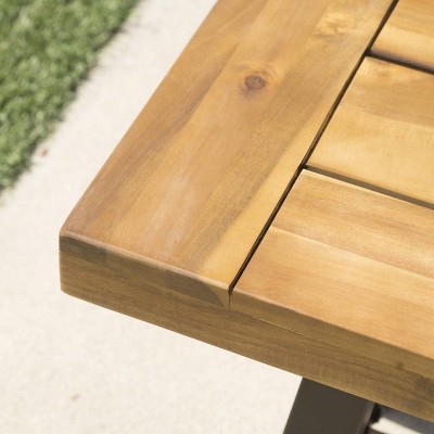 Catriona 63" Teak Acacia Wood 3-Seater Patio Bench