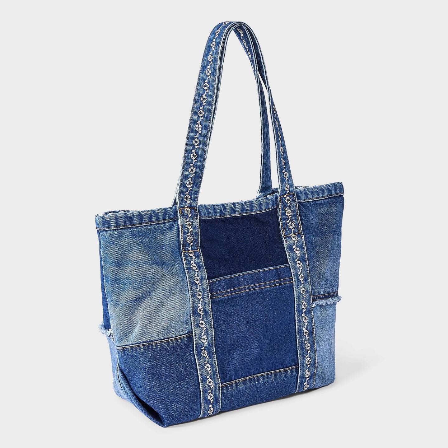Сумка Universal Thread Denim Patchwork, цвет: Джинсовый — фото 3