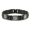 Black Bow Jewelry 13mm Black Plated Stainless Steel & Sedimentary Rock Bracelet, 8.5 In - 3 of 4