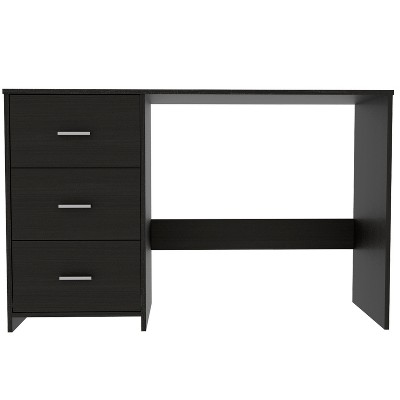 Vynxaria Classic Professional 3-Drawer Writing Desk - Black Wengue Finish