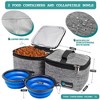 PetAmi Dog Travel Bag, Pet Supplies Organizer with Pockets, Food Container Collapsible Bowls, Gift Accessories Weekend Camping - 3 of 4