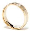 Pompeii3 6MM Mens 14k Gold Two Tone Brushed Wedding Ring Band New - 3 of 4