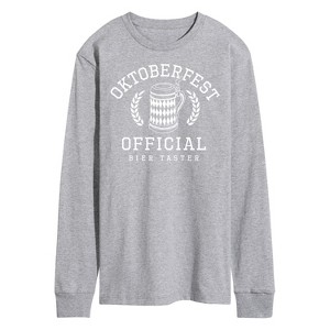 Men's - Instant Message - Oktoberfest Official Bier Taster Long Sleeve Graphic T-Shirt - 1 of 4