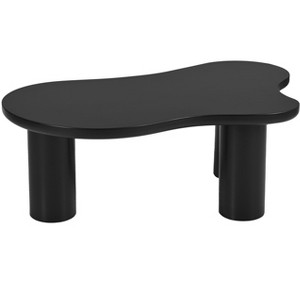 NicBex Modern 44" Irregular Shape Coffee Table with Round Edge and 3 Cylindrical Legs for Living Room - 1 of 4
