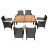 Nestfair Gulliver 7pc Wicker Outdoor Dining Set Black - 2 of 4