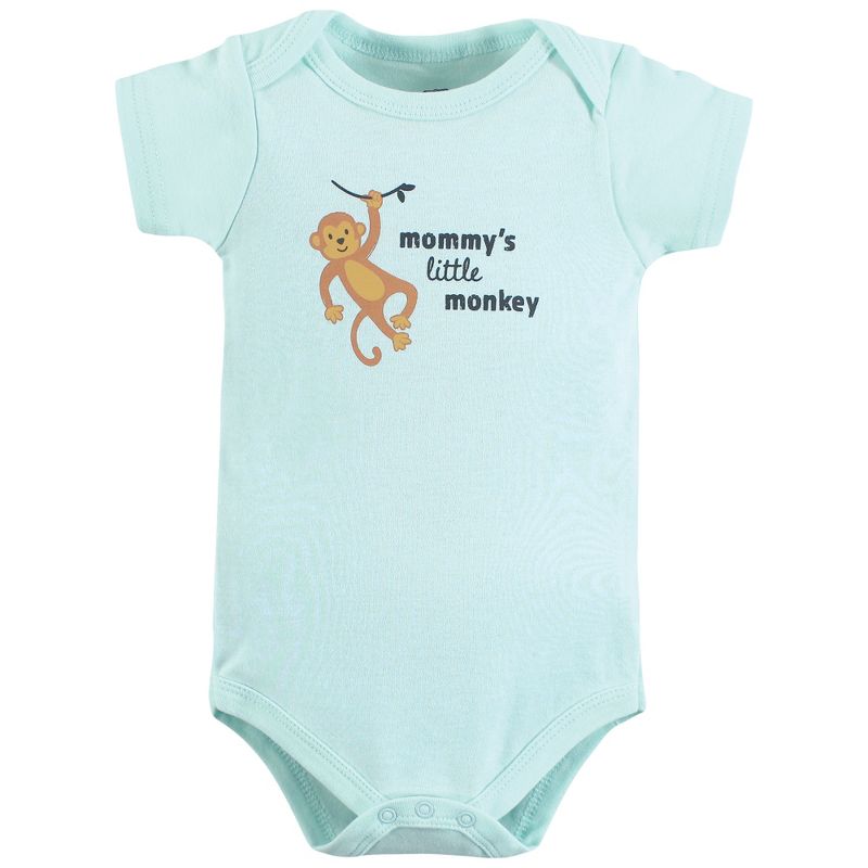 Hudson Baby Infant Boy Cotton Bodysuits, Little Monkey, 6 of 7