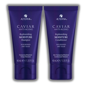 Alterna Caviar Sulfate-Free Moisture Shampoo & Conditioner (1.35 oz) Travel Size Duo Set - Restores Shine, Reduced Breakage - 1 of 2
