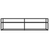 vidaXL TV Stand Black 63"x15.7"x15.9" Tempered Glass - 3 of 4