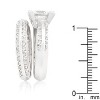 Slickblue Women’s Clear 7.5 Ct. Round Cut Pave Engagement Ring Set – Rhodium Finish, Bridal Style, Sizes 5-10 - 4 of 4