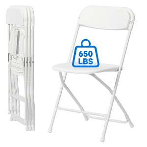 Real Relax PCS Plastic Folding Chair, Folding Chair for Wedding Party Outdoor Indoor, Stackable Folding Chairs - 1 of 4