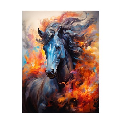 Trademark Fine Art - Momart Fire Horse Canvas Art - 18 X 24 : Target