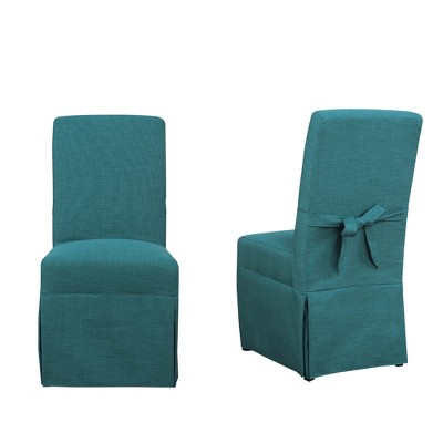 teal dining chair slipcovers