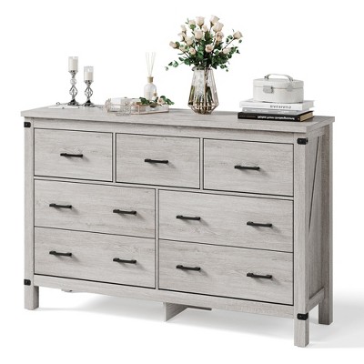Dresser for Bedroom, Modern Dressers with Spacious Storage and Metal Handles