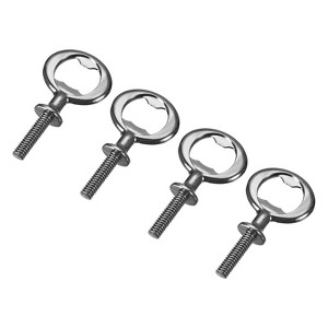 Unique Bargains Zinc Alloy Screw Flat Beer Soda Bottle Opener for Home Party 4 Pcs - 1 of 4