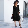 Clearlove Casual V Neck Layered Long Sleeve Wedding Guest Maxi Dresses for Women Flowy Maxi Dress - 3 of 4