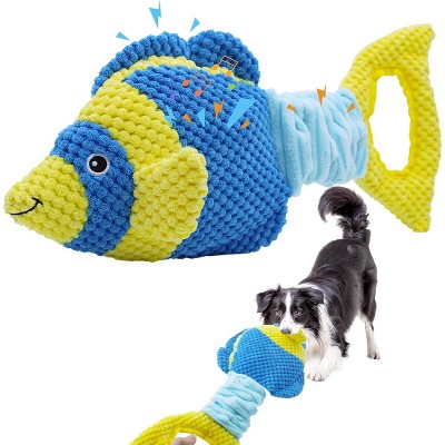 Dog Toys, Interactive Fish Puppy Toys with Crinkle Paper to Keep Them Busy