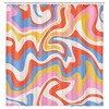 72"x72" Abstract Wavy Swirl Boho Shower Curtain, Pack of 1 - 2 of 4