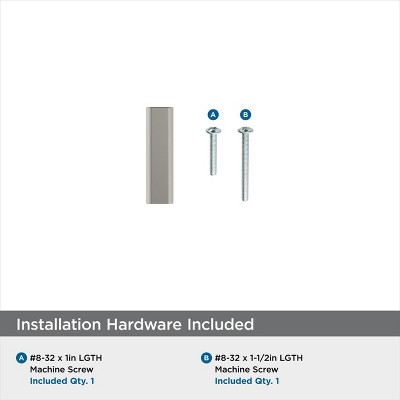 Satin Nickel 2" T-Handle Cabinet Knob with Mounting Hardware