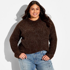 Women's Crewneck Cozy Cocoon Pullover Sweater - Wild Fable™ - 1 of 3