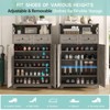 5-Tier Shoe Storage Cabinet with Adjustable Shelves, Wooden Shoe Rack Organizer, Grey - 4 of 4