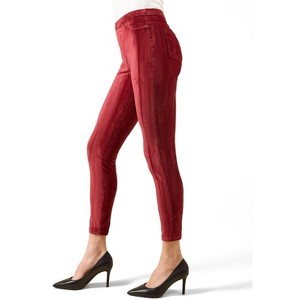 Memoi Thin-Rib Slim-Cut Stretch Corduroy Leggings - 1 of 4