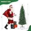 6FT/7.5Ft Pre-Lit Artificial Christmas Tree, Xmas Tree with LED Lights, Slim Artificial Holiday Trees, Christmas Decorations for Office - 4 of 4