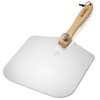 Pie Supply Aluminum Pizza Peel with Foldable Wooden Handle for Homemade Pizzas and Baking Bread - 2 of 4