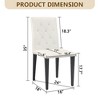PAGED 4-Pack PU Dining Chairs,Kitchen Chairs with Ergonomic Buckle Backrest & Sponge Cushion,Dining Room Chairs for Kitchen,Living Room - 3 of 4