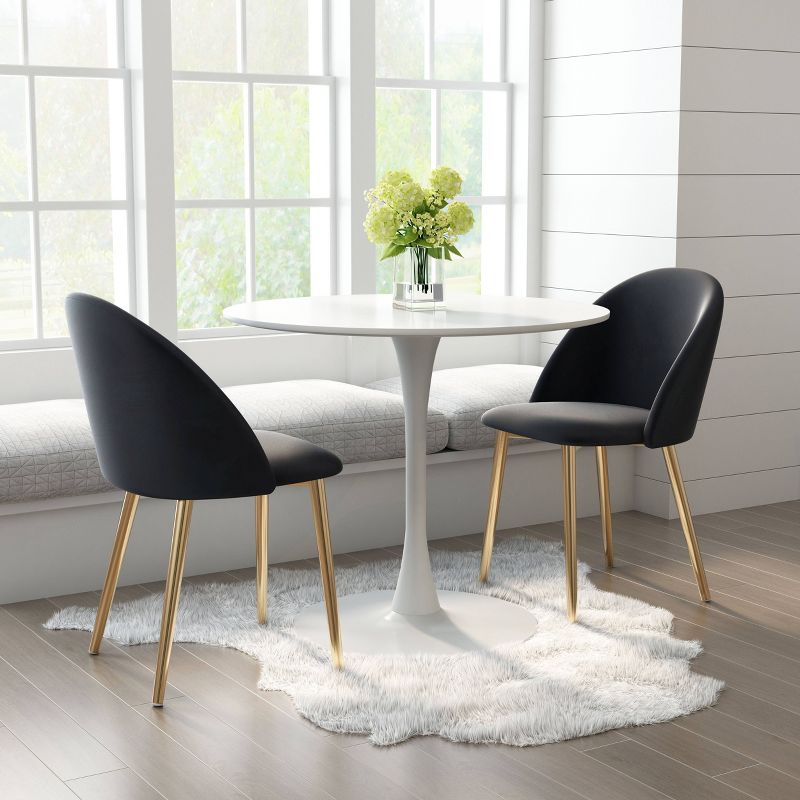 Set of 2 Grant Dining Chairs Black - ZM Home, 5 of 10