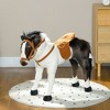 Whisen Kids’ Plush Ride-On Horse with Saddle, Riding Horse Toy Gift for 3-8 Years Old - Brown - 2 of 4