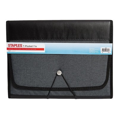 Staples Expanding File Letter Size 7-Pocket Black (51821) TR51821-US