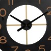 28"x28" Metal Wall Clock with Gold Accents - Olivia & May: Silent, Vintage Style, Indoor Use - 4 of 4