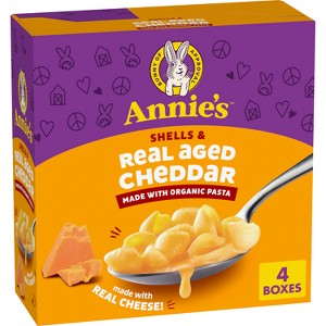 Annie's Shells & Real Aged Cheddar Mac and Cheese - 4pk / 24oz - 1 of 4
